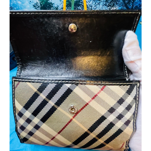 Women's Burberry Blue Label Plaid Wallet Tan/Black One Size - Picture 13 of 15